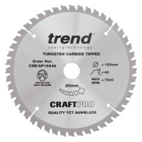 Trend CSB/AP16548 Craft Blade Tcp 165mm X 48t X 20mm £23.99